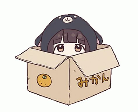 Box Cute GIF - Box Cute Menhera - Discover & Share GIFs Chibi Gif, Menhara Chan, Dibujos Anime Chibi, Kawaii Chan, Chibi Cat, Anime Boy Hair, Chibi Anime Kawaii, Chibi Girl, Anime Expressions