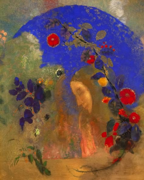 Portraits Pastel, Google Art Project, Woman With Flowers, Odilon Redon, Pastel Portraits, Van Gogh Museum, Art Institute Of Chicago, Art Google, Vintage Wall Art