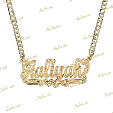 Personalized full diamond cut script name plate necklace all gold or silver have your classic old school style name plate made for you or someone special free chain and gift box free ship within us made and ship from us  any name up to 9 letters Custom Gold Jewelry, Nameplate Necklace Gold, Belly Piercings, Plate Designs, Wedding Necklaces, Indie Jewelry, Sparkly Jewelry, Nameplate Necklace, Gold Name Necklace