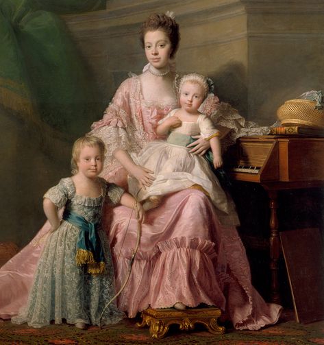 Queen Charlotte with two of her sons. (Credit: Fine Art Images/Heritage Images/Getty Images) Queen Charlotte Of England, Motherhood Art, Prince Frederick, Royal Collection Trust, Royal Portraits, King George Iii, Real Queens, Black Queens, The Royal Collection