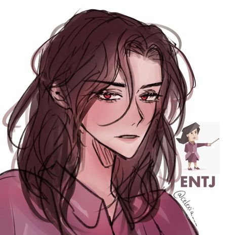 Entj Personality Fanart, Entj Art, Entj Fanart, Estj Relationships, Mbti Entj, Infp Relationships, Mbti Fanart, Entj Personality, Mbti Character