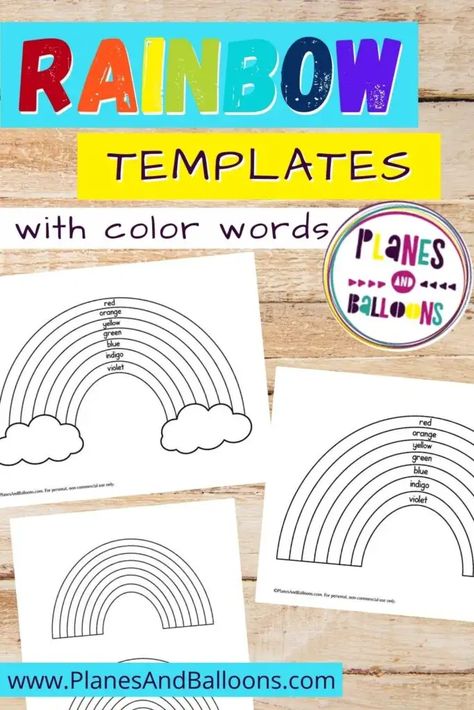 All About Me Rainbow, Printable Rainbow Template, Color Sight Words, Rainbow Coloring Page, Perceptual Activities, Rainbow Template, Free Printable Rainbow, Visual Perceptual Activities, Preschool Fine Motor Skills