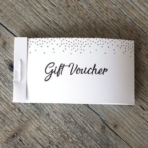 Make a gift voucher – free template Diy Voucher Ideas, Material Gifts, Template Craft, Voucher Design, Calendar Ideas, Gift Voucher, Business Card Template Design, Make A Gift, Diy Homemade