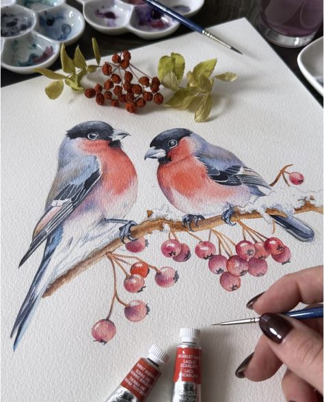 Anna Bucciarelli, Have A Beautiful Weekend, Edit Tutorial, Beautiful Weekend, Watercolor Painting Techniques, Botanical Painting, Watercolor Inspiration, Watercolor Drawing, Watercolor Bird