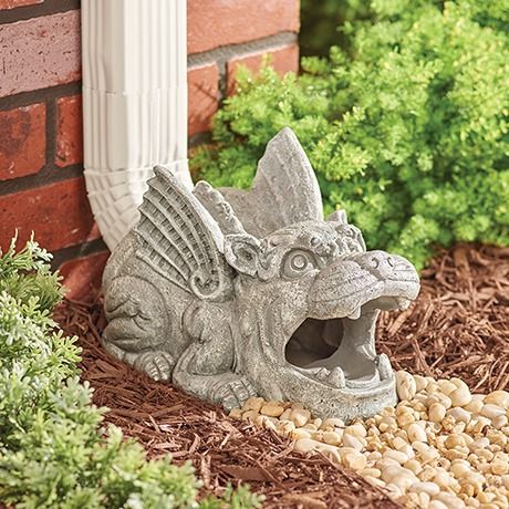 Down Spout, Goth Garden, Future Garden, Rain Barrel, Resin Sculpture, Garden Accents, Design Toscano, Garden Designs, Wind Spinners