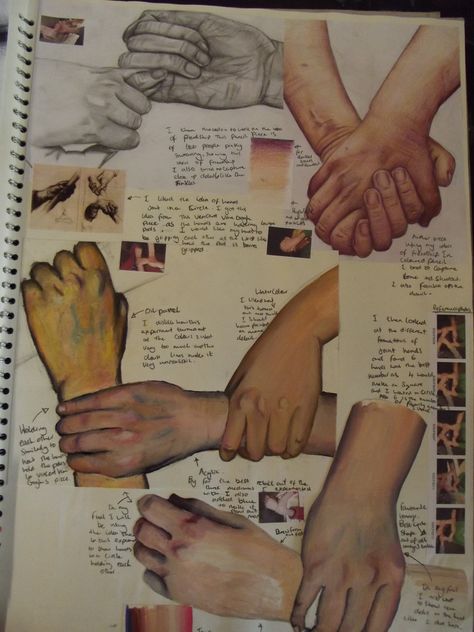 Fine Art Sketchbook, A Level Sketchbook, Sketchbook Layout, Art Alevel, Gcse Art Sketchbook, A Level Art Sketchbook, Drawing Hands, Web Images, Sketchbook Ideas