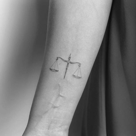 Scales Of Justice Tattoo Swords, Scales Libra Tattoo, Tiny Scale Tattoo, Scale Tattoo Minimalist, The Scales Of Justice Tattoo, Scale Tattoo Balance, Scales Tattoo Balance, Justice Scale Tattoo, Balance Scale Tattoo