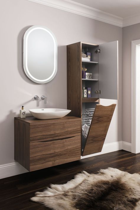 Bilik Air, Bathroom Furniture Storage, Unique Furniture Design, Bathroom Units, Trendy Bathroom, Small Bathroom Remodel, Design Case, Unique Furniture, Bathroom Inspiration