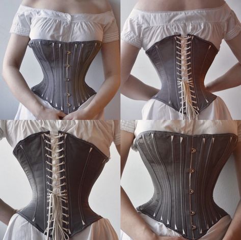 1860 Corset, 19th Century Corset, Corset Patterns, Waist Corset, Dress History, Corset Pattern, Corset Fashion, Vintage Suits, Exclusive Dress