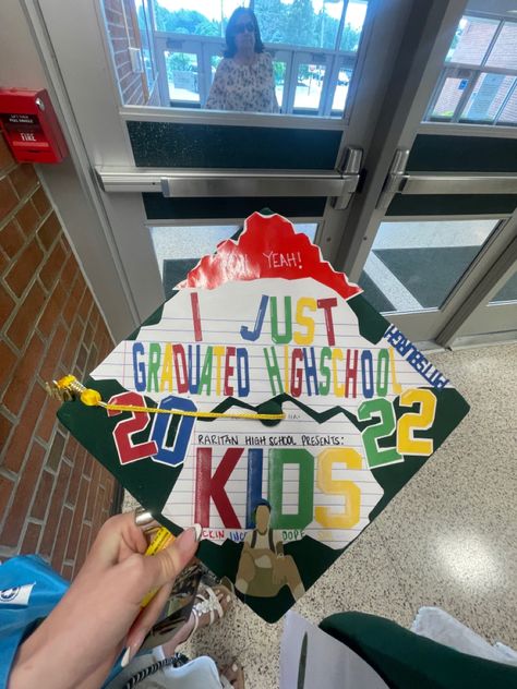 Album Cover Cap Decoration, I Just Graduated High School Mac Miller, Graduation Cap Designs South Park, Grad Cap Mac Miller, Frank Ocean Grad Cap Ideas, Graduation Cap Mac Miller, Grad Caps 2023, Mac Miller Cap Decoration Graduation, Grad Cap Ideas Mac Miller