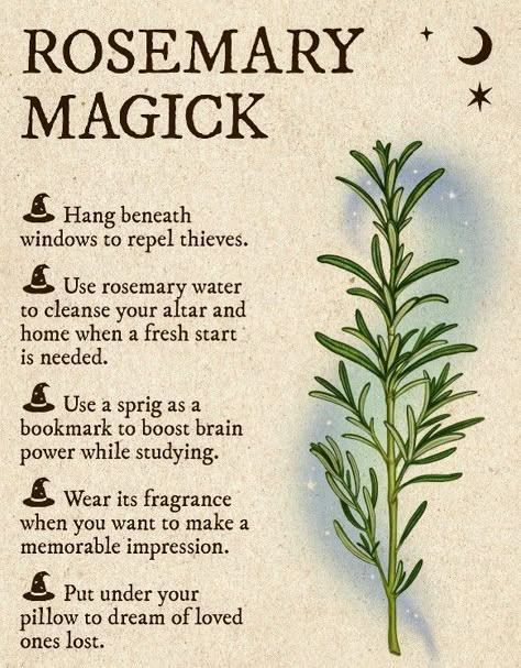 Rosemary Wreath For Protection, Tree Witchcraft, Magickal Herbs, Witch Herbs, Witch Spirituality, Magic Spell Book, Grimoire Book, Magic Herbs, Magical Herbs