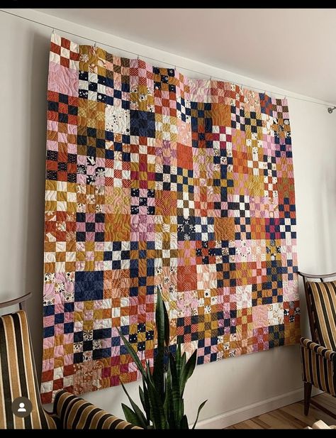 16 Patch Quilt, Charm Square Quilt, 9 Patch Quilt, Nine Patch Quilt, Homemade Quilts, Cute Quilts, Easy Quilt Patterns, Nine Patch, I Am In Love