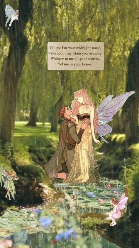 love and romance #aesthetic #fairycore Fairy Love Aesthetic, Fairy Romance, Fairytale Love, Fantasy Romance Art, Fairytale Romance, Aesthetic Fairycore, Romance Aesthetic, Fairy Wallpaper, Romance Art