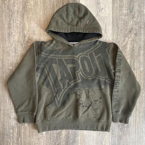 READ BOTTOM crazy distressed tapout long sleeve... - Depop Early 2000s Outfits, Ripped Hoodie, Green Skeleton, 2000s Outfits, Mma Elite, Fits Clothes, Roblox Fits, Dream Style, Vintage Stuff