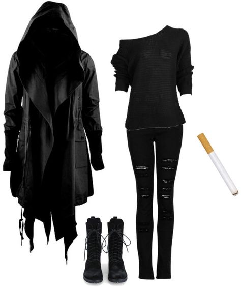 "Reaper" by burymeinleather ❤ liked on Polyvore Celana Jogger Wanita, Casual Halloween, Black Clothes, Halloween Cake, Emo Outfits, Punk Outfits, Cosplay Dress, Gothic Outfits, Goth Outfits