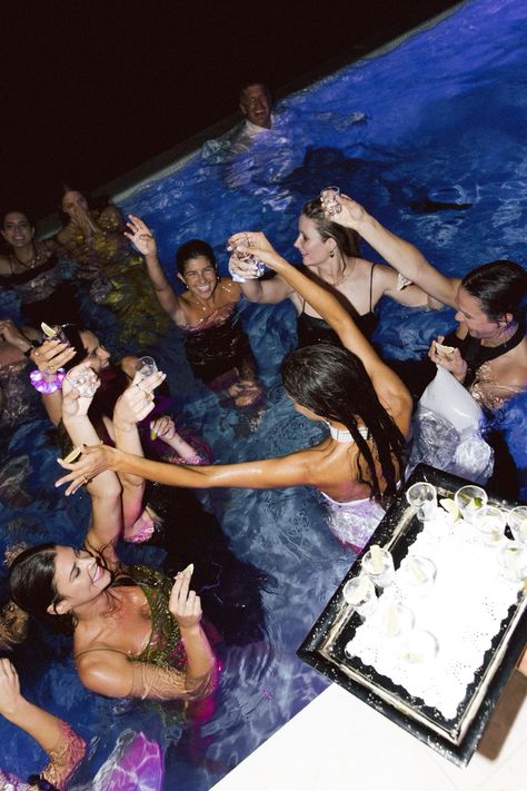 #afterparty #poolparty #poolpartyideas #poolpartyoutfit #wedding #weddingdress #bride #bachelorette #shots #drink #drinks #belair Bachelor Party Themes, Bachelorette Shots, Pool Shots, Anna Herrin, Vegas Bride, Pool Party Outfits, I Need Money, Festival Bride, Bride Bachelorette