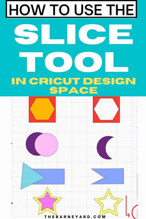 Confused about the Slice tool in Cricut Design Space? Not sure how to use Slice to crop images? Learn how to use Slice and when to use its features with this detailed tutorial. #slicetool #cricutdesignspace Slice Tool, Cricut Help, How To Use Cricut, Cricut Tips, Cricut Projects Beginner, Cricut Explore Air, Circuit Design, Crop Image, Cricut Design Space