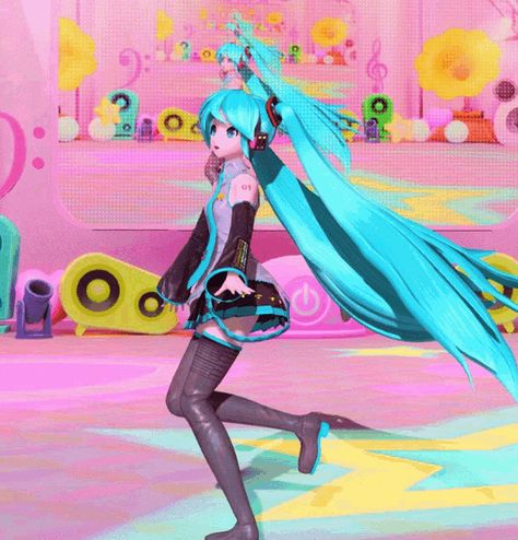 Miku Gif, Silly Gifs, Miku And Friends, Miku Hatsune Chibi, Miku Chan, Miku Hatsune Vocaloid, Vocaloid Funny, Stim Board, Cute Website