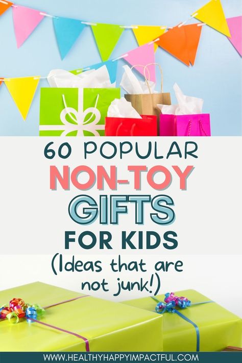 The best non-toy Christmas gifts for kids, boys, girls, babies, toddlers and teenagers! There's something for everyone in this post centered around items and experiences that are useful, practical, fun, and creative. #clutterfreeChristmas #meaningfulgifts #giftsforkidsthataren'ttoys Big Christmas Gifts For Kids, Non Toy Christmas Gifts For Kids, Gifts For Kids Who Have Everything, Christmas Gifts From Toddlers, Gifts To Make For Kids, Non Toy Gifts For Kids, Handmade Gifts For Kids, Homemade Kids Gifts, Kids Gift Ideas