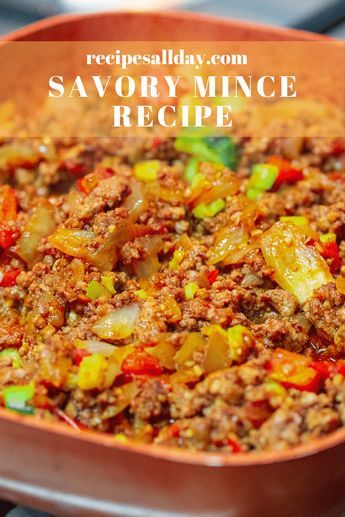 This savory mince recipe is not only extremely tasty but also very colorful and versatile. Serve the mince on rice, with pasta, on bread or toast for breakfast, lunch, or dinner. The mixed vegetables make it very colorful and appealing to the eyes of children who sometimes have to be tricked into eating their veggies. #savorymincerecipe #mince #groundbeef #groundbeefrecipe Veggies Meals, Mince Dishes, Savoury Mince, Toast For Breakfast, Minced Beef Recipes, Minced Meat Recipe, Popular Dinner Recipes, Minced Beef, Ground Beef Dishes