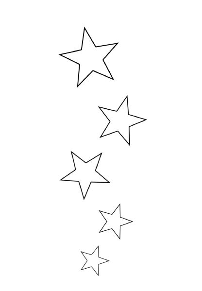 Easy Practice Tattoo Designs, Star Memorial Tattoo, Star Tattoo Outline, Stars Tattoo Stencil, Simple Star Tattoos, Stars Tattoo For Men, 5 Point Star Tattoo, Star Tattoo Stencil, Tattoo Ideas Female Stencil