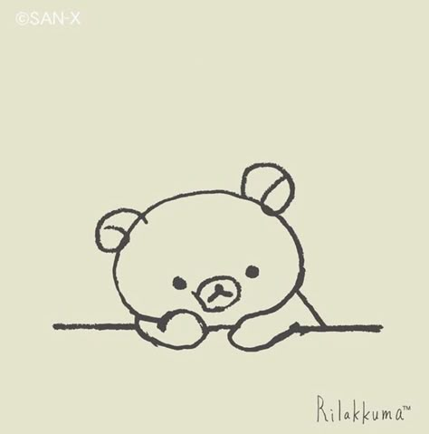 Rilakkuma Tattoo Black And White, Rilakkuma Doodle, Rilakkuma Painting, Rilakkuma Embroidery, Sleepy Rilakkuma, Rilakkuma Art, Rilakkuma Drawing, Rilakkuma Poster, Rilakkuma Tattoo