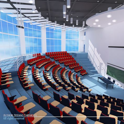 Auditorium | Lecture hall | Lecture theater | Design Concept Lecture Hall Design, Hall Design Ideas, Round Auditorium, Lecture Hall, Lectures Room, Auditorium Design, Lecture Theatre, Theater Design, Church Interior Design