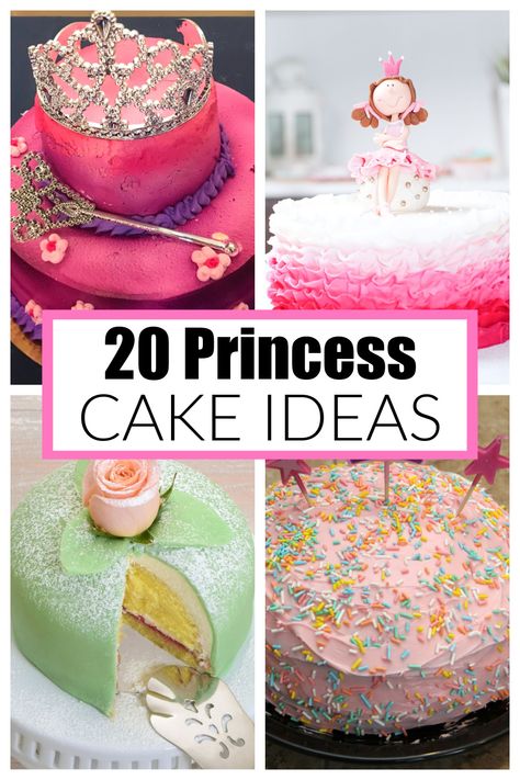 Princess 2nd Birthday Cake, Disney Princesses Cake Ideas, Easy Princess Cake Ideas, How To Make A Princess Cake, Disney Cake Ideas Easy, Easy Princess Birthday Cake, Diy Princess Cake Easy, Homemade Princess Cake, Princess Birthday Cake Ideas Simple