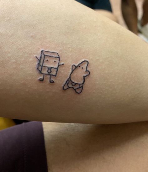 Cute Matching Sibling Tattoos, Simply Matching Tattoos, Matching Tattoos For Best Friends Stick And Poke, Disney Tattoos For Sisters, Sibling Finger Tattoos, Matching Line Tattoos, Siblings Matching Tattoos, Matching Tattoos For Guys, Unique Matching Tattoos For Best Friends