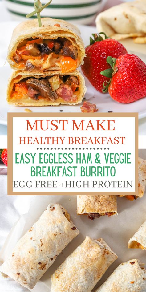 E2m Breakfast Ideas, Eggless Breakfast Meal Prep, Breakfast Egg Wraps Healthy, Healthy Egg Free Breakfast Ideas, High Protein Breakfast Not Eggs, Healthy Savory Breakfast No Eggs, Breakfast Foods Without Eggs, Healthy Breakfast No Eggs Clean Eating, Non Egg High Protein Breakfast