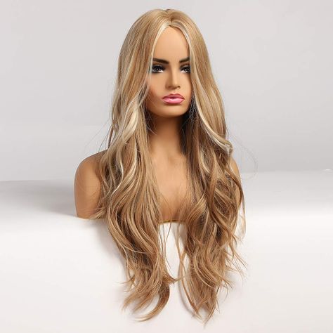 Copper Long Hair, Closure Wig Styles, Cosplay Hairstyles, Wig Highlights, Styling For Short Hair, Wig Styles For Black Women, Natural Curly Wig, Long Blonde Wig, Blond Ombre