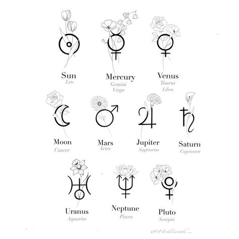 Hollie on Instagram: “🪐✨Planets X Star signs. Comment yours!. . . . . #tattoo #tattoos #tattooart #tattooist #tattooideas #tattoodesign #ink #art #artist…” Star Sign Symbols Tattoo Ideas, Star And Planet Tattoo, Birthday Month Tattoo Ideas, Star Signs Symbols, Star Sign Tattoos, Star Sign Tattoo Ideas, Sleeve Tattoos Floral, Star Sign Tattoo, Birth Month Symbols