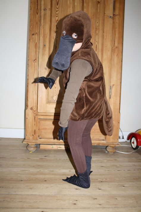 Platypus Costume Diy, Platypus Costume, Dot And The Kangaroo, Kangaroo Costume, Crazy Hair For Kids, Halloween Tricks, Bird Costume, Pete The Cat, Animal Masks