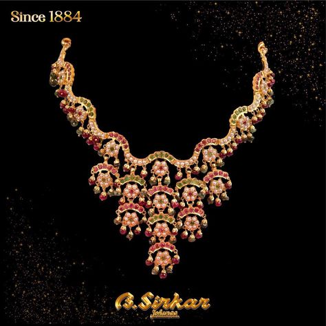 B Sirkar Johuree on Instagram: “Antique finish Jadau neck piece handcrafted to perfection. DM for price enquiries #bsirkarjohuree #jadau #jadaujewellery #jadaujewelry…” B Sirkar Johuree, Neck Piece, Bridal Gold Jewellery, Antique Finish, Diamond Necklace, Gold Jewelry, Gold, Instagram