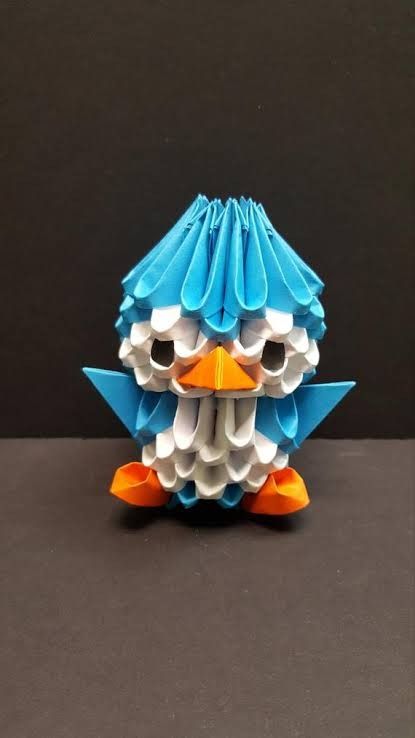 Origami Pencil Holder, Origami Penguin, 3d Origami Tutorial, Origami Swan, Cute Origami, Hello Kitty Crafts, Folding Origami, Instruções Origami, Modular Origami