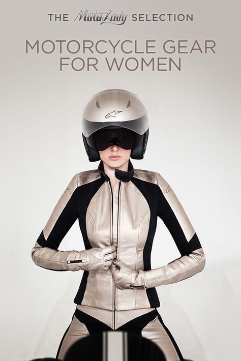 The coolest, sexiest motorcycle gear, for ladies who like to ride. Womens Motorcycle Gear, Bike Exif, Biker Gear, Motorcycle Suit, Lady Riders, Biker Chic, Cool Motorcycles, Biker Chick, Bike Gear