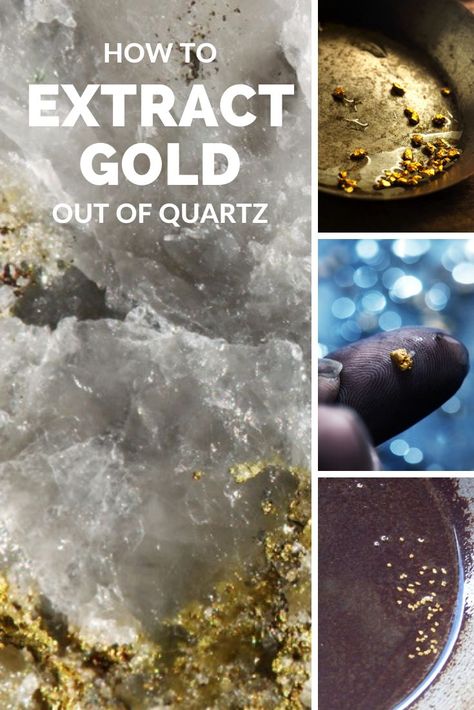 Raw Gold Rocks, How To Clean Rocks, Rock Cleaning, How To Display Rocks, How To Clean Quartz, Rock Identification Pictures, Types Of Quartz, Rock Collection Display, Melting Gold