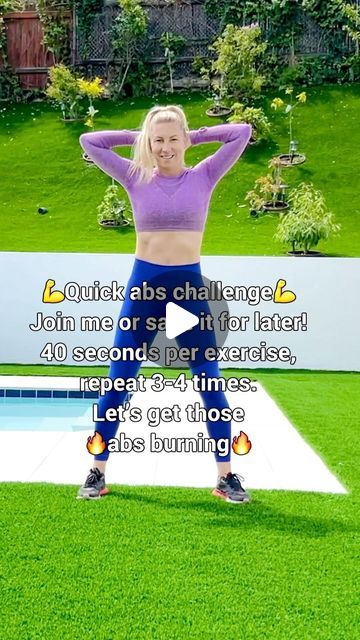 Zuzana Pouri - ONLY HOME WORKOUTS ❤️ on Instagram: "Quick weekend standing abs workout! Do it with me now or save it for later! Perform each exercise for 40 seconds and repeat the circuit 3-4x. 💃👙💪

Take on my Standing Abs Challenge! Click the link 🔗 in my bio to get started.

Follow ➡️ @workoutsbyzz for more effective standing workouts.

#abs #absworkout #abschallenge #summerabs #workoutsforwomen #workoutsformoms #workoutsforbeginners #homeworkout #standingabs #standingworkout #motivation #mompouch #csectionmom #bodyweightworkout #corestrength #coreworkout #dailyworkout #bodyweightexercises #workouttips #weightlossinspiration #weightlosstips" Standing Workouts, Standing Abs Workout, Quick Abs, Standing Workout, Standing Ab Exercises, Standing Abs, Abs Challenge, Garage Gym, Home Workouts