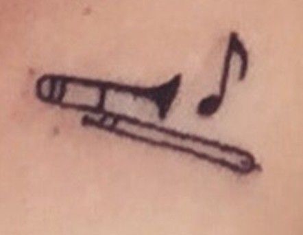 For anyone in the band business 😉😉 Trombone Tattoo Ideas, Trombone Tattoo, Trombone, The Band, Tattoo Quotes, Tattoo Ideas, Money, Band, Tattoos