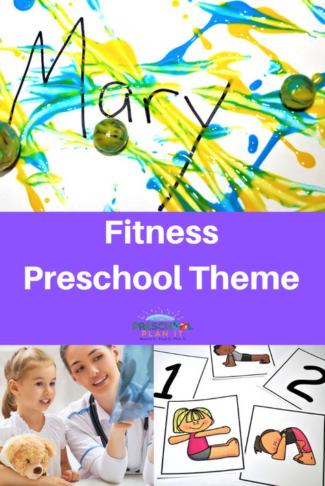 Fitness Preschool Activities, Movement Theme Preschool, Fitness For Preschoolers, Fitness Preschool Theme, Exercise Theme Preschool, Preschool Exercise Theme, Preschool Exercise Activities, Nutrition Preschool, Preschool Exercise