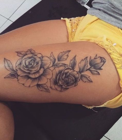 27 Tattoo, Flower Thigh Tattoos, Hip Thigh Tattoos, Ring Finger Tattoos, Shape Tattoo, Cat Tattoos, Geniale Tattoos, Leg Tattoos Women, Tattoo Girls