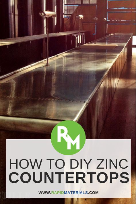 Homeowners that truly want to spruce up their kitchens with new countertop surfaces but need to budget their material costs will be delighted to discover an affordable, yet attractive option. 

One of the best DIY countertop projects that is gaining in popularity today is the use of zinc metal sheets, which are not only cost-effective, they are easy to care for and they have major appeal. Sheet Metal Countertops, Stainless Steel Countertops Farmhouse, Diy Stainless Steel Countertops, Remnant Countertop, Metal Countertops Kitchen, Zinc Countertops Kitchen, Laminate Countertop Sheets, Decorative Metal Sheets, Zinc Countertops