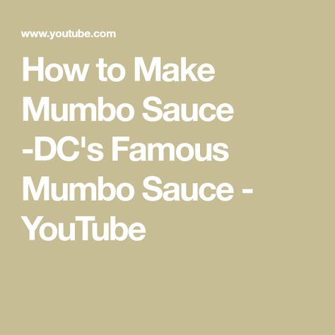 How to Make Mumbo Sauce -DC's Famous Mumbo Sauce - YouTube Mambo Sauce, Grilled Hamburger Recipes, Mumbo Sauce, Asian Seasoning, Hamburgers Grilled, Plum Sauce, Orange Sauce, Fried Chicken Wings, Hamburger Recipes