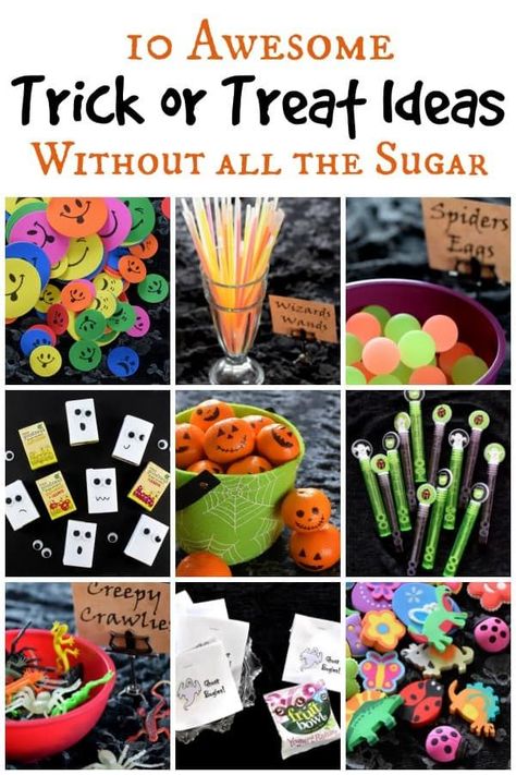 10 alternative trick or treat ideas for kids - fun and healthy ideas for Halloween without sugar or sweets - allergy friendly trick or treat gifts     #EatsAmazing #halloween #TrickorTreat #halloweenparty #kids #sugarfree #kidsparty #HalloweenKids #healthykids #tealpumpkin #foodallergies Treat Ideas For Halloween, Trick Or Treat Ideas, Healthy Halloween Food, Teal Pumpkin Project, Teal Pumpkin, Edible Crafts, Pumpkin Projects, Healthy Halloween, Bouncy Balls