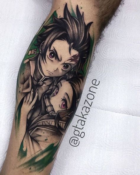 Kamado Siblings, Dbz Tattoo, Arm Tattoos Drawing, Slayer Tattoo, Serpent Tattoo, Manga Tattoo, One Piece Tattoos, Marvel Tattoos, Naruto Tattoo