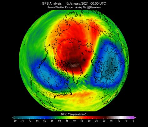 The historic 1928/1929 winter pattern aims to return, as we head into 2nd half of January 2021, with now blocked Arctic regions after the Polar Vortex collapse Wind Analysis, Weather Fronts, Strange Weather, Arctic Air, Polar Vortex, Weather Patterns, The North Pole, Environmental Issues, Severe Weather