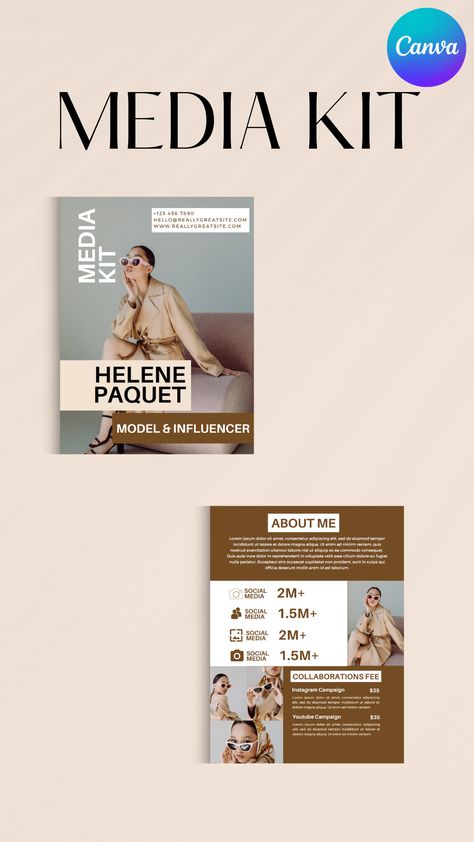 ⭐Are you looking for an effective way to showcase your profile, social media reach, and past collaborations to your business partners? The 2-Page Influencer and Content Creator Media Kit template is designed to help you showcase your credibility and professionalism to brands. #canvamediakittemplate #mediakittemplate #brandmediakit #canvamediakittemplate #aestheticmediakittemplate Media Kit Examples Business, Media Kit Examples, Blog Media Kit, Media Kit Design, Blogger Media Kit, Rate Card, Media Kit Template, Kit Design, Business Partners