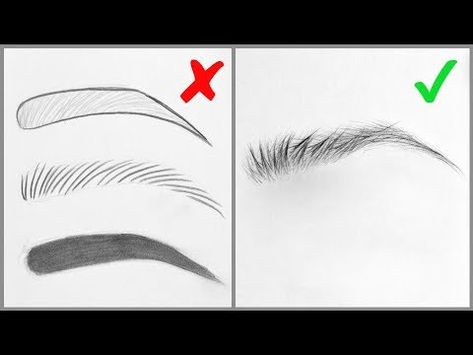 ‪EASY TIPS for Drawing Realistic Eyebrows – Basic Mistakes and Step by Step Tutorial‬‏ - YouTube Simple Eyebrow Drawing, Perfect Eyebrows Tutorial How To Draw, How To Draw Thick Eyebrows, Eye Brow Drawing Tutorial Step By Step, Eyebrow Drawing Tutorial, Realistic Eyebrow Drawing, Eye Brow Tutorial For Beginners Drawing, Cartoon Eyebrows, Eyebrows Step By Step