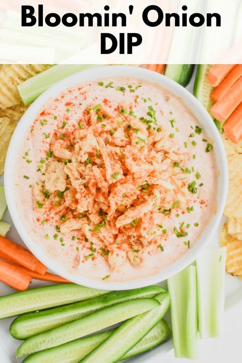 Tipsy Housewife Onion Dip, Bloomin Onion Dip, Blooming Onion Dip, Snacky Foods, Chip Dips, Savory Dips, Onion Dip Recipe, Bloomin Onion, Dips Recipes