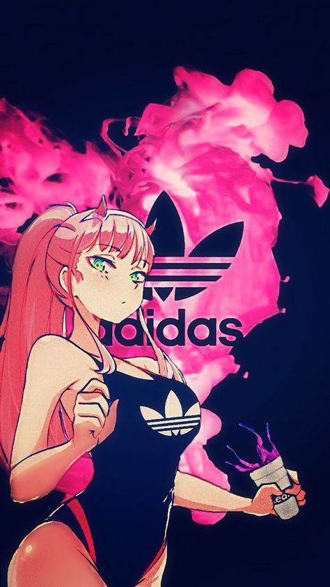 Adidas Anime, Adidas Poster, Adidas Art, Hype Wallpaper, Adidas Wallpapers, Traditional Tattoo Design, Swag Cartoon, Galaxy Phone Wallpaper, Darling In The Franxx